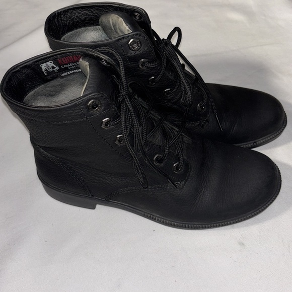 Kodiak Original All Season Leather Waterproof Black Boots Size 9 - Picture 3 of 6